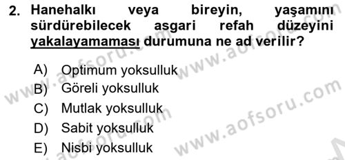 Türkiye Ekonomisi Dersi 2024 - 2025 Yılı (Final) Dönem Sonu Sınav Soruları 2. Soru