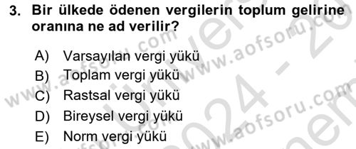 Türkiye Ekonomisi Dersi 2024 - 2025 Yılı (Final) Dönem Sonu Sınav Soruları 3. Soru