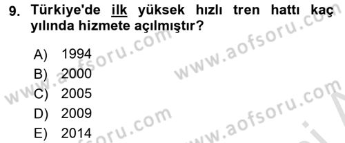 Türkiye Ekonomisi Dersi 2024 - 2025 Yılı (Final) Dönem Sonu Sınav Soruları 9. Soru