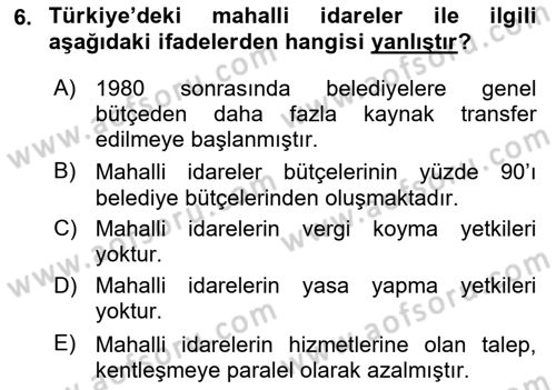 Türkiye Ekonomisi Dersi 2024 - 2025 Yılı Yaz Okulu Sınav Soruları 6. Soru