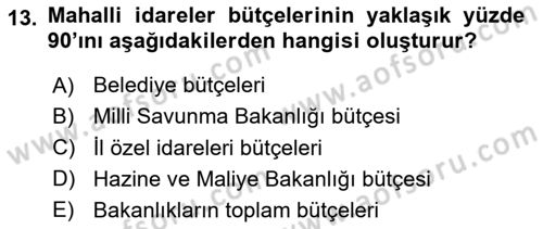 Türkiye Ekonomisi Dersi 2025 - 2026 Yılı (Vize) Ara Sınav Soruları 13. Soru