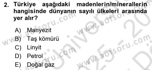 Türkiye Ekonomisi Dersi 2025 - 2026 Yılı (Vize) Ara Sınav Soruları 2. Soru