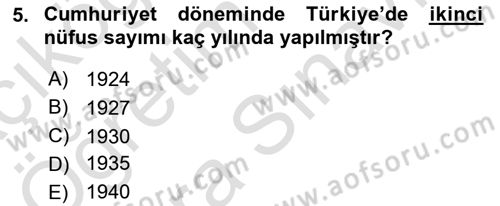 Türkiye Ekonomisi Dersi 2025 - 2026 Yılı (Vize) Ara Sınav Soruları 5. Soru