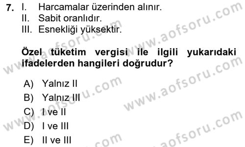 Türkiye Ekonomisi Dersi 2025 - 2026 Yılı Yaz Okulu Sınav Soruları 7. Soru