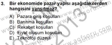 İktisadi Kalkınma Dersi Ara Sınavı Deneme Sınav Soruları 3. Soru