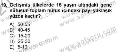 İktisadi Kalkınma Dersi 2012 - 2013 Yılı (Final) Dönem Sonu Sınav Soruları 19. Soru