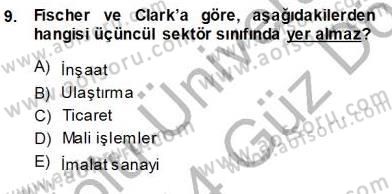 İktisadi Kalkınma Dersi Ara Sınavı Deneme Sınav Soruları 9. Soru
