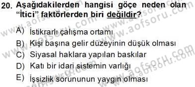 İktisadi Kalkınma Dersi 2013 - 2014 Yılı Tek Ders Sınav Soruları 20. Soru