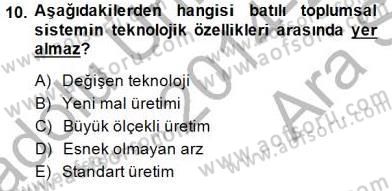 İktisadi Kalkınma Dersi Ara Sınavı Deneme Sınav Soruları 10. Soru