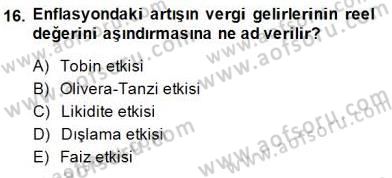 İktisadi Kalkınma Dersi Ara Sınavı Deneme Sınav Soruları 16. Soru