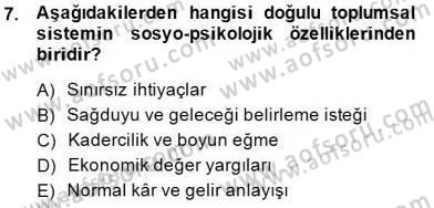 İktisadi Kalkınma Dersi Ara Sınavı Deneme Sınav Soruları 7. Soru