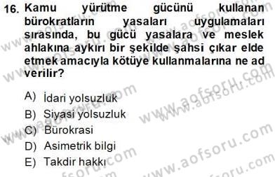 İktisadi Kalkınma Dersi 2014 - 2015 Yılı (Final) Dönem Sonu Sınav Soruları 16. Soru