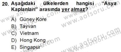 İktisadi Kalkınma Dersi 2014 - 2015 Yılı (Final) Dönem Sonu Sınav Soruları 20. Soru