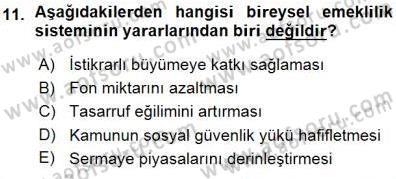 İktisadi Kalkınma Dersi 2015 - 2016 Yılı (Vize) Ara Sınav Soruları 11. Soru