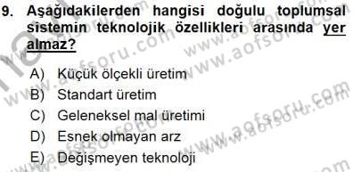 İktisadi Kalkınma Dersi 2015 - 2016 Yılı (Vize) Ara Sınav Soruları 9. Soru