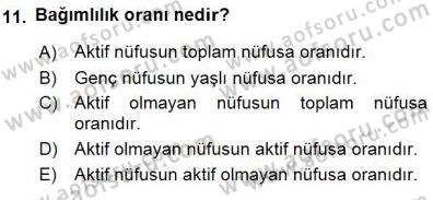 İktisadi Kalkınma Dersi 2015 - 2016 Yılı (Final) Dönem Sonu Sınav Soruları 11. Soru