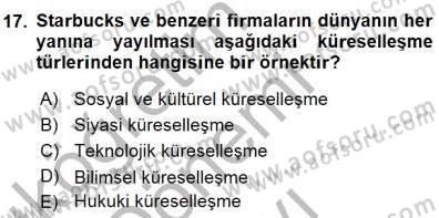 İktisadi Kalkınma Dersi 2015 - 2016 Yılı (Final) Dönem Sonu Sınav Soruları 17. Soru