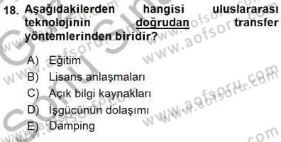 İktisadi Kalkınma Dersi 2015 - 2016 Yılı (Final) Dönem Sonu Sınav Soruları 18. Soru