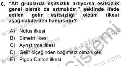 İktisadi Kalkınma Dersi 2015 - 2016 Yılı (Final) Dönem Sonu Sınav Soruları 6. Soru