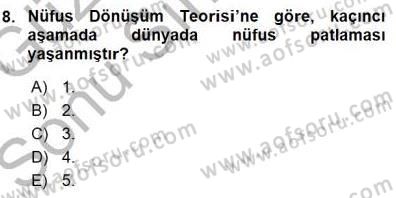 İktisadi Kalkınma Dersi 2015 - 2016 Yılı (Final) Dönem Sonu Sınav Soruları 8. Soru