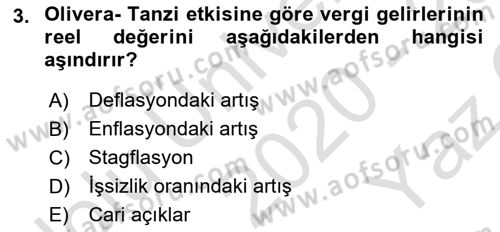 İktisadi Kalkınma Dersi 2020 - 2021 Yılı Yaz Okulu Sınav Soruları 3. Soru