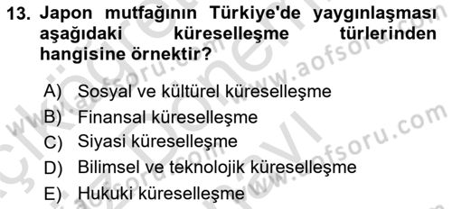 İktisadi Kalkınma Dersi 2021 - 2022 Yılı (Final) Dönem Sonu Sınav Soruları 13. Soru