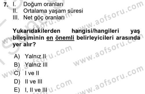 İktisadi Kalkınma Dersi 2021 - 2022 Yılı (Final) Dönem Sonu Sınav Soruları 7. Soru