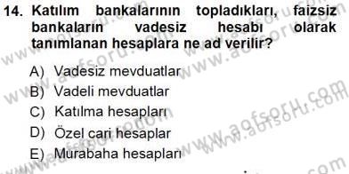 Finansal Ekonomi Dersi Ara Sınavı Deneme Sınav Soruları 14. Soru