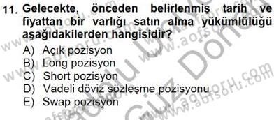 Finansal Ekonomi Dersi 2012 - 2013 Yılı (Final) Dönem Sonu Sınav Soruları 11. Soru