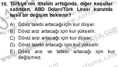 Finansal Ekonomi Dersi 2013 - 2014 Yılı (Final) Dönem Sonu Sınav Soruları 10. Soru