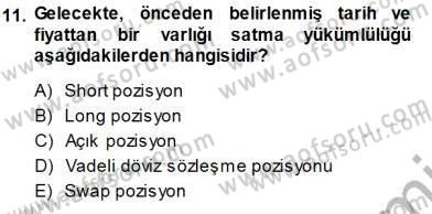 Finansal Ekonomi Dersi 2013 - 2014 Yılı (Final) Dönem Sonu Sınavı 11. Soru