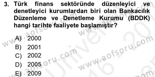 Finansal Ekonomi Dersi 2016 - 2017 Yılı (Final) Dönem Sonu Sınav Soruları 3. Soru