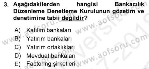 Finansal Ekonomi Dersi 2017 - 2018 Yılı (Final) Dönem Sonu Sınav Soruları 3. Soru