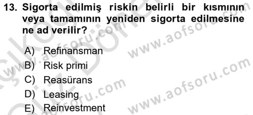 Finansal Ekonomi Dersi 2024 - 2025 Yılı (Vize) Ara Sınav Soruları 13. Soru