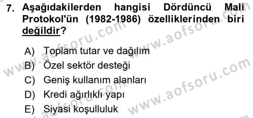 Avrupa Birliği ve Türkiye İlişkileri Dersi 2025 - 2026 Yılı (Final) Dönem Sonu Sınav Soruları 7. Soru