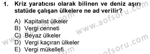 Ekonominin Güncel Sorunları Dersi 2012 - 2013 Yılı (Vize) Ara Sınav Soruları 1. Soru