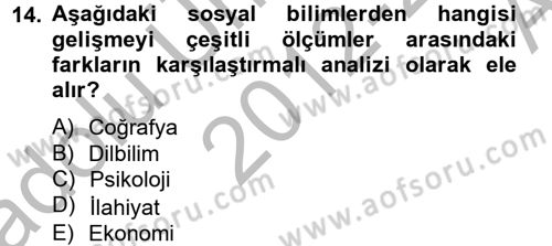 Ekonominin Güncel Sorunları Dersi 2012 - 2013 Yılı (Vize) Ara Sınav Soruları 14. Soru