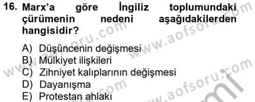 Ekonominin Güncel Sorunları Dersi 2012 - 2013 Yılı (Vize) Ara Sınav Soruları 16. Soru