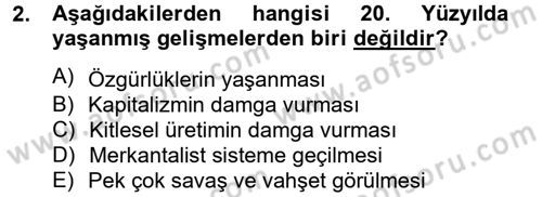Ekonominin Güncel Sorunları Dersi 2012 - 2013 Yılı (Vize) Ara Sınav Soruları 2. Soru