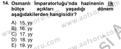 Ekonominin Güncel Sorunları Dersi 2012 - 2013 Yılı (Final) Dönem Sonu Sınav Soruları 14. Soru