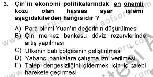 Ekonominin Güncel Sorunları Dersi 2012 - 2013 Yılı (Final) Dönem Sonu Sınav Soruları 3. Soru
