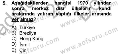 Ekonominin Güncel Sorunları Dersi 2012 - 2013 Yılı (Final) Dönem Sonu Sınav Soruları 5. Soru