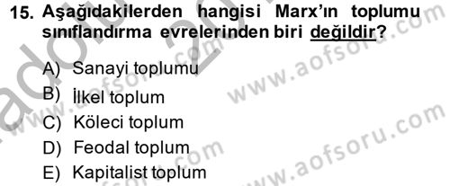 Ekonominin Güncel Sorunları Dersi 2013 - 2014 Yılı (Vize) Ara Sınav Soruları 15. Soru