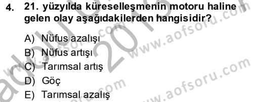 Ekonominin Güncel Sorunları Dersi 2013 - 2014 Yılı (Vize) Ara Sınav Soruları 4. Soru