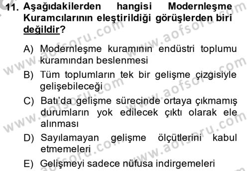 Ekonominin Güncel Sorunları Dersi 2014 - 2015 Yılı (Vize) Ara Sınavı 11. Soru