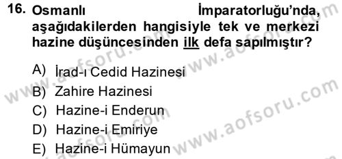 Ekonominin Güncel Sorunları Dersi 2014 - 2015 Yılı Tek Ders Sınavı 16. Soru