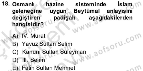 Ekonominin Güncel Sorunları Dersi 2014 - 2015 Yılı Tek Ders Sınavı 18. Soru