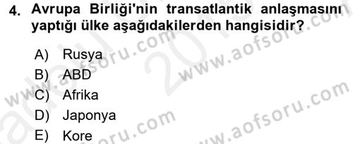Ekonominin Güncel Sorunları Dersi 2015 - 2016 Yılı (Vize) Ara Sınav Soruları 4. Soru