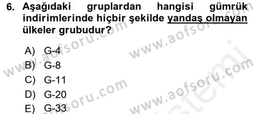 Ekonominin Güncel Sorunları Dersi 2015 - 2016 Yılı (Vize) Ara Sınav Soruları 6. Soru