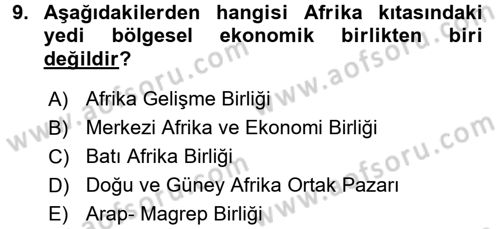Ekonominin Güncel Sorunları Dersi 2015 - 2016 Yılı (Vize) Ara Sınav Soruları 9. Soru